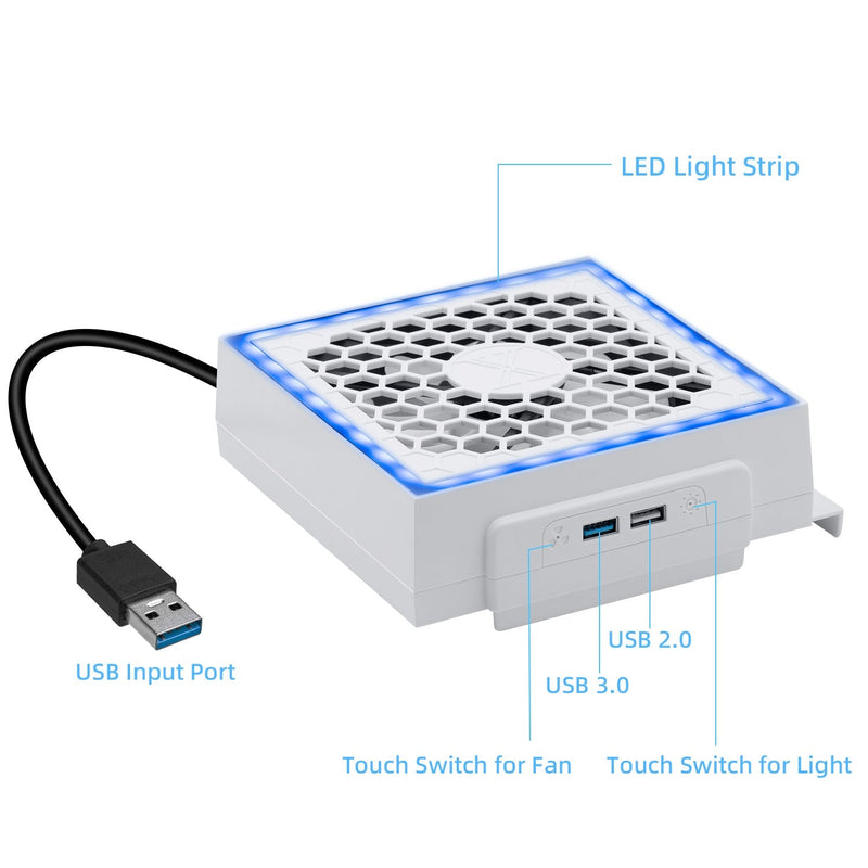 Load image into Gallery viewer, Xbox Series S Cooling Fan with RGB LED - Polar Tech Australia
