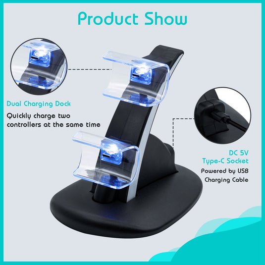 Dual Controller Charging Stand for PS5 - Game Gear Hub