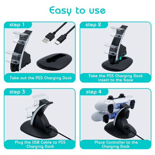 Dual Controller Charging Stand for PS5 - Game Gear Hub