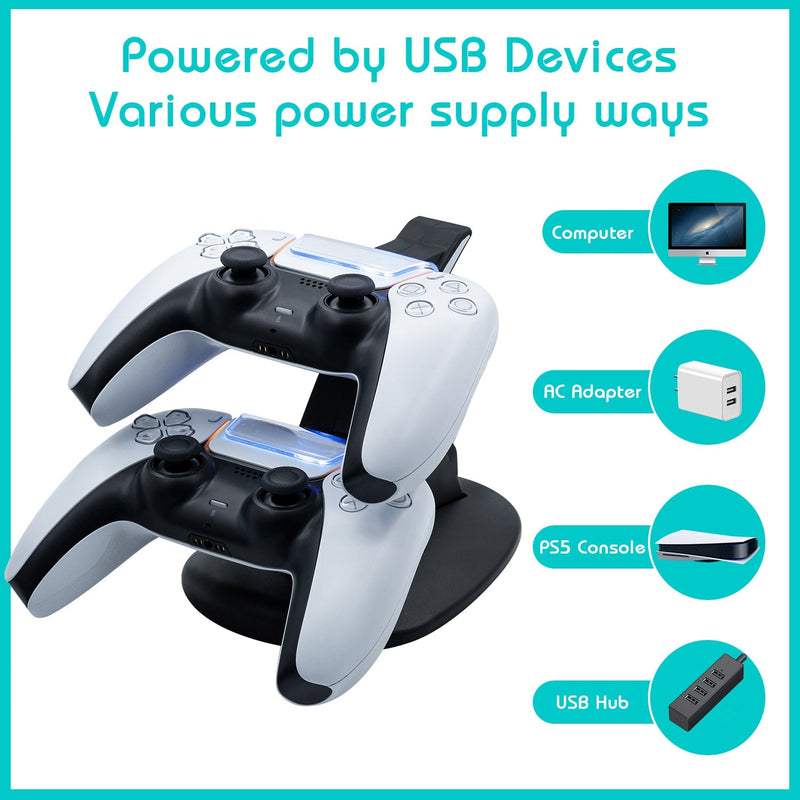 Load image into Gallery viewer, Dual Controller Charging Stand for PS5 - Game Gear Hub
