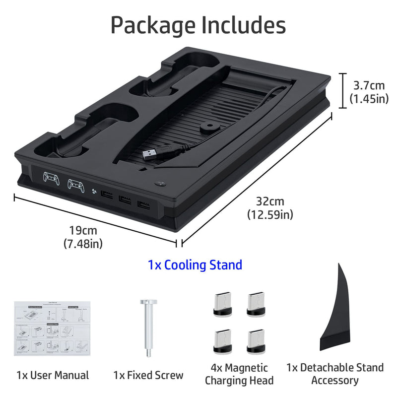 Chargez l&#39;image dans la visionneuse de la galerie, PS5 UHD/Digitial Edition Multifunctional LED Cooling Stand with Dual Controller Charging - Polar Tech Australia
