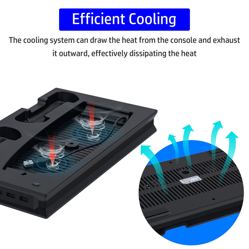 Load image into Gallery viewer, PS5 UHD/Digitial Edition Multifunctional LED Cooling Stand with Dual Controller Charging - Polar Tech Australia
