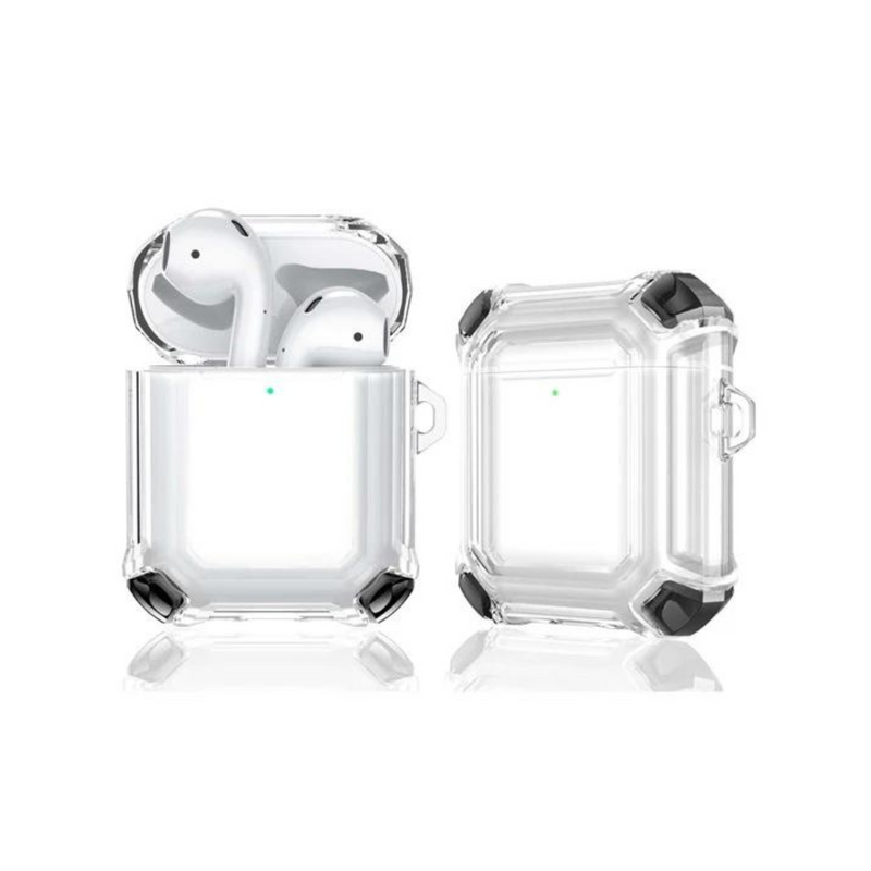 Cargue la imagen en el visor de la galería, Apple AirPods 1 &amp; 2 Transparent Heavy Duty Protecive Case With Key Ring - Polar Tech Australia
