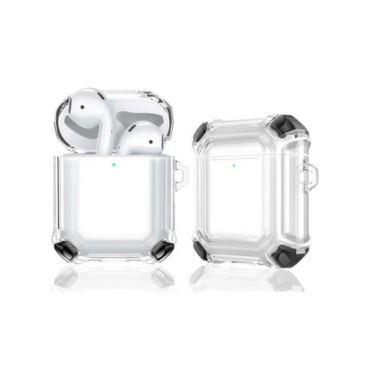 Apple AirPods 1 & 2 Transparent Heavy Duty Protecive Case With Key Ring - Polar Tech Australia