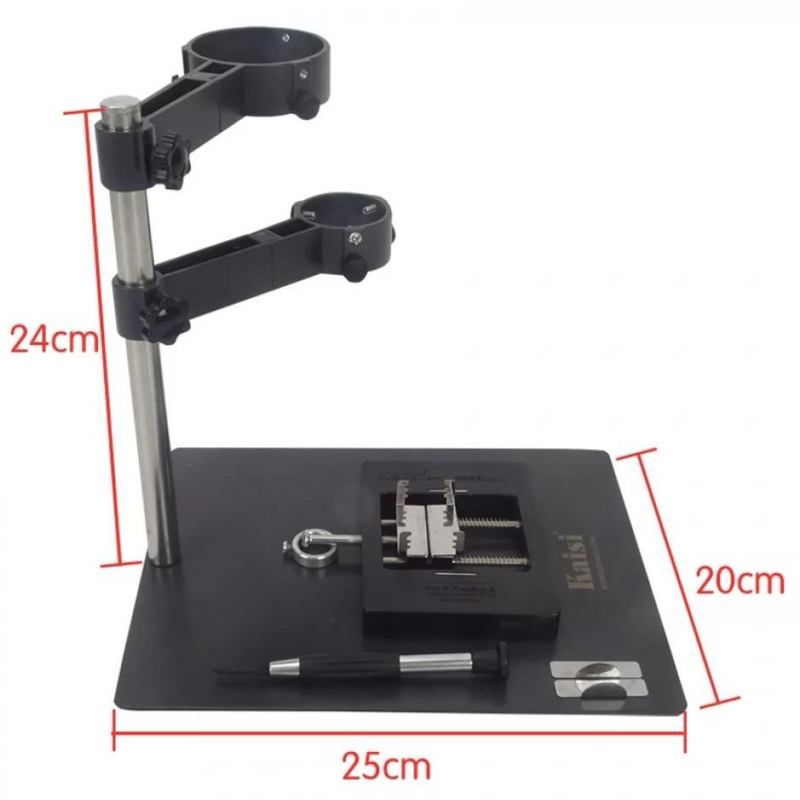 Chargez l&#39;image dans la visionneuse de la galerie, [F-204] KAISI 2 in 1 Hot Air Gun Clamp Holder Station + Mobile Phone Laptop BGA Rework Reballing Fixture - Polar Tech Australia

