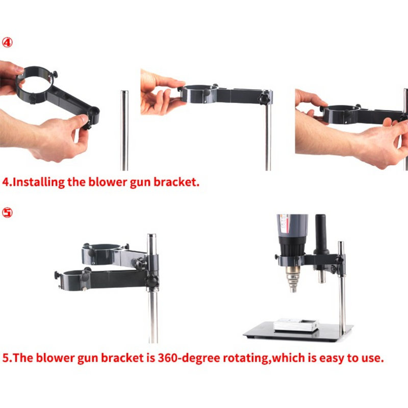 Chargez l&#39;image dans la visionneuse de la galerie, [F-204] KAISI 2 in 1 Hot Air Gun Clamp Holder Station + Mobile Phone Laptop BGA Rework Reballing Fixture - Polar Tech Australia
