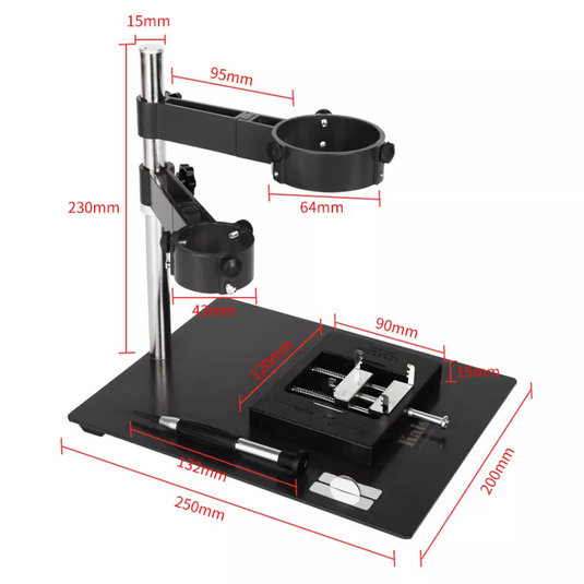 [F-204] KAISI 2 in 1 Hot Air Gun Clamp Holder Station + Mobile Phone Laptop BGA Rework Reballing Fixture - Polar Tech Australia