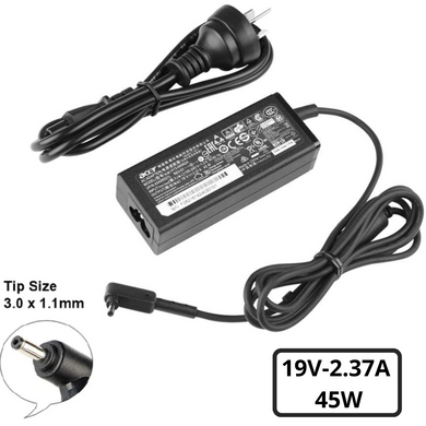 [19V-2.37A/45W][3.0x1.0 & 3.0x1.1] Acer Switch 3 SW312 & Spin 3 SP314-51 & Swift 5 ADP-45HE Laptop AC Power Supply Adapter Charger - Polar Tech Australia