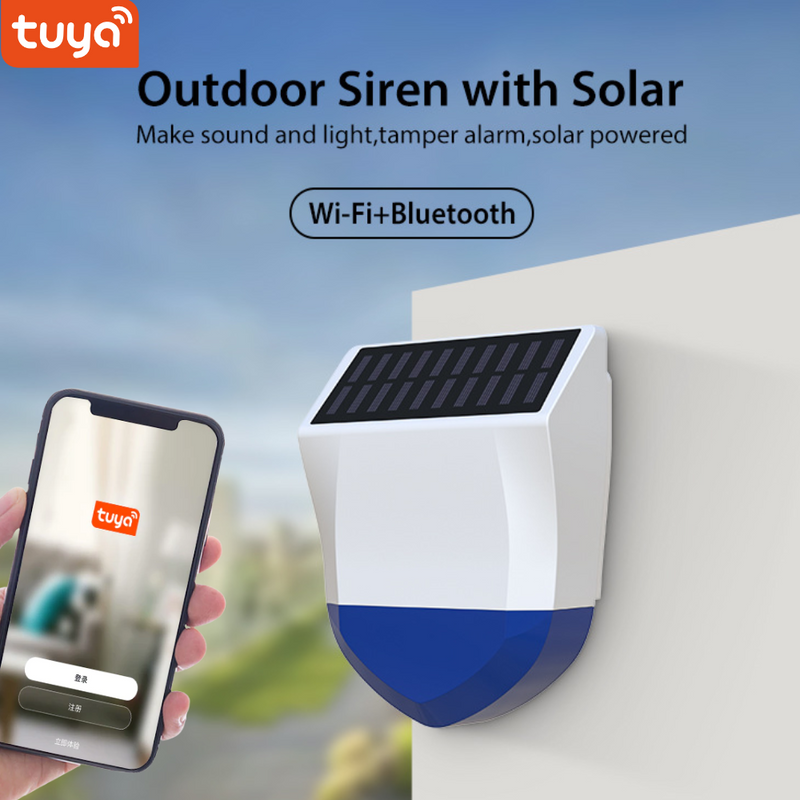 Load image into Gallery viewer, [TUYA Smart Home][Solar Powered] NEO Wireless Waterproof Outdoor Siren Light ans Sound Home Security Alarm - Polar Tech Australia
