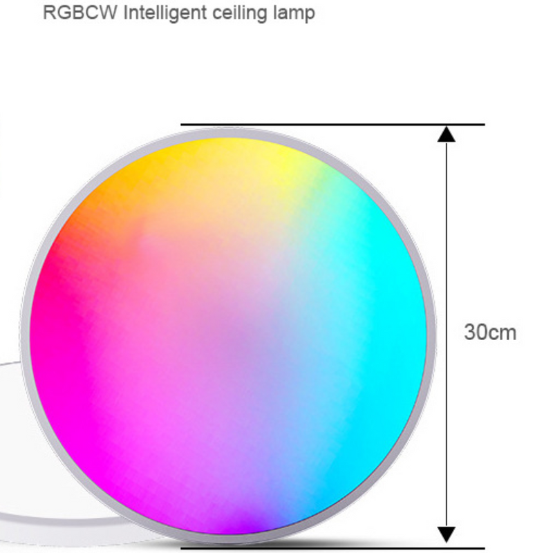 Cargue la imagen en el visor de la galería, [TUYA Smart Home] RGB Dimmable LED 24W Ceiling Light Wireless Control Bedroom Living Room Light - Polar Tech Australia

