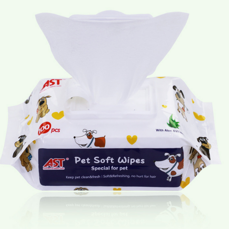 Cargue la imagen en el visor de la galería, [500 Wipes][15cm x 20cm][Alcohol Free] AST Pet Animal Cleaning Soft Wipes With Aloe &amp; Vitamin E - Polar Tech Australia
