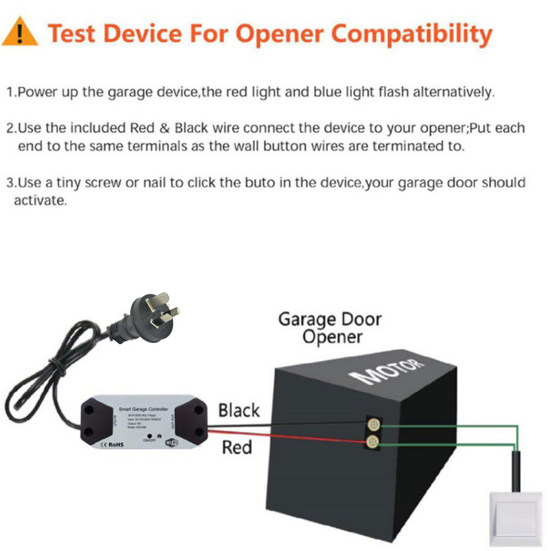 Cargue la imagen en el visor de la galería, [TUYA Smart Home][AU Plug] Wireless Garage door Smart Controller Opener - Polar Tech Australia
