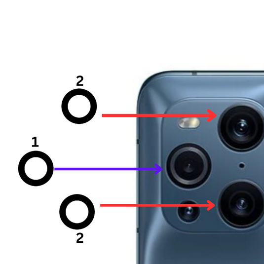 OPPO Find X3 Pro Back Rear Camera Glass Lens - Polar Tech Australia