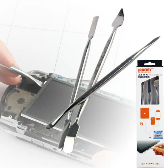 [JM-OP07] Jakemy 3 In 1 Metal Spudger Set Prying Opening Repair Tool Kit for Mobile Phone Pad Laptop - Polar Tech Australia