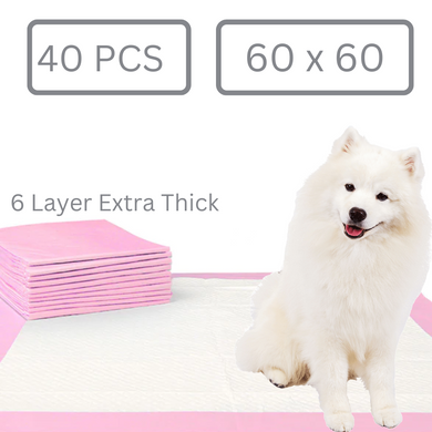 [40 Pads][60cm x 60cm][Extra Thick] Large Size Dog PEE Pad Disposable Dog Puppy Training pad - Polar Tech Australia