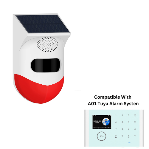 Load image into Gallery viewer, [A05] Solar Powered IP65 Waterproof Outdoor Wireless Siren and Strobe For A01 TUYA Alarm System - Polar Tech Australia
