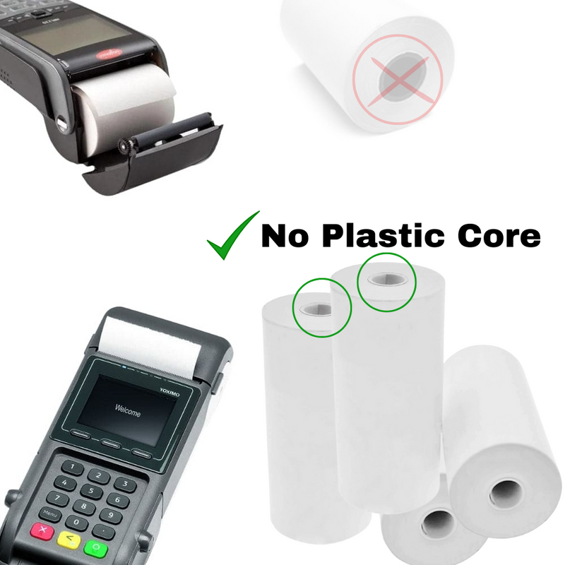 Load image into Gallery viewer, [57 x 30][No Plastic Core More Real Paper] Thermal Paper Roll for Cash Register &amp; EFTPOS Westpac CommBank Tyro Thermal - Polar Tech Australia

