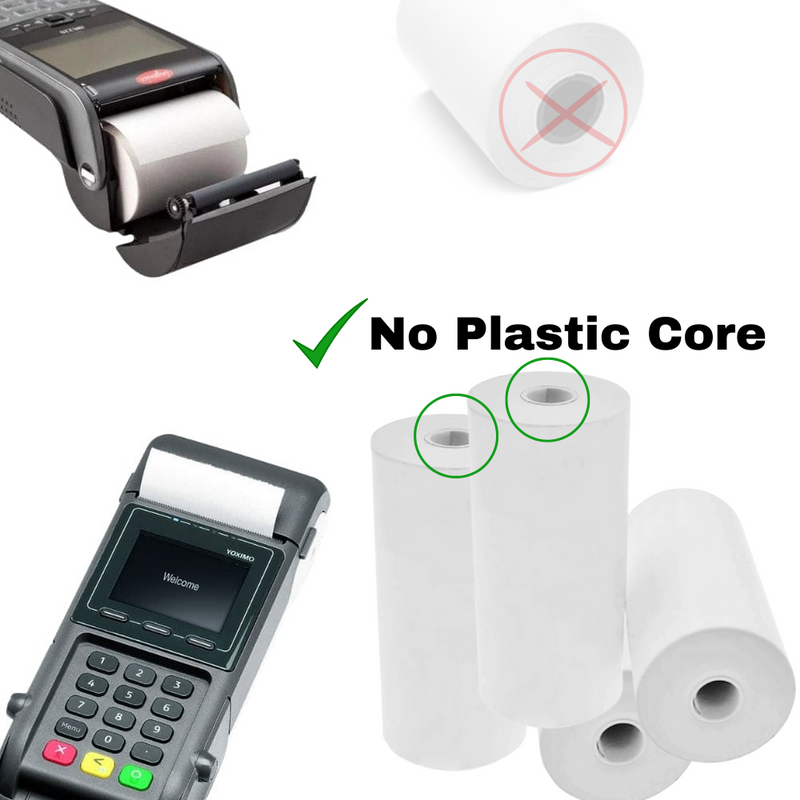 Cargue la imagen en el visor de la galería, [57 x 30][No Plastic Core More Real Paper] Thermal Paper Roll for Cash Register &amp; EFTPOS Westpac CommBank Tyro Thermal - Polar Tech Australia
