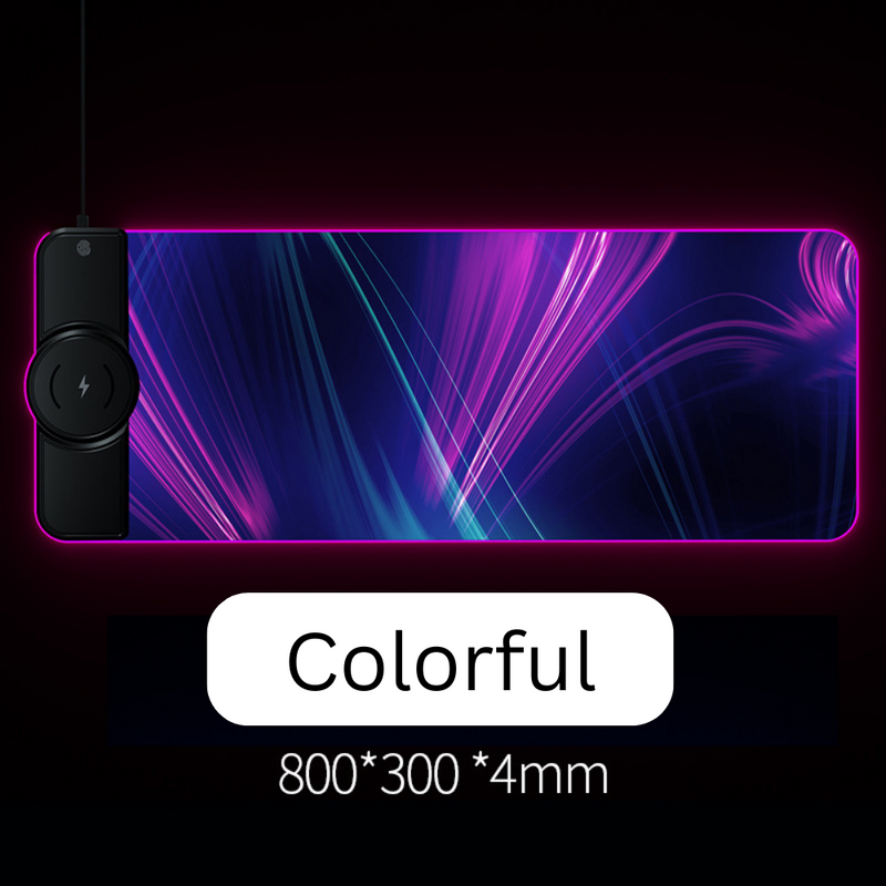 Cargue la imagen en el visor de la galería, Mouse Pad Built-in 15W Fast Wireless Charger Charging Pad With RGB light effect - Polar Tech Australia
