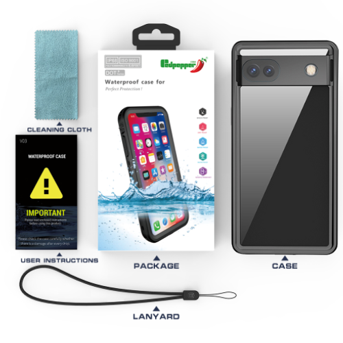 Cargue la imagen en el visor de la galería, Google Pixel 6A 5G Redpepper Full Covered Waterproof Heavy Duty Tough Armor Case - Polar Tech Australia
