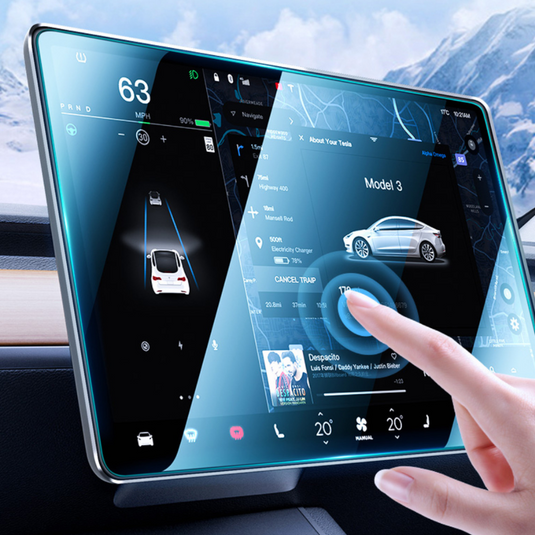 [Tech For Tesla][Self-Installation Kit] Tesla Model 3 & Y Centre Control PC Touchscreen 9H Tempered Glass Protector - Polar Tech Australia
