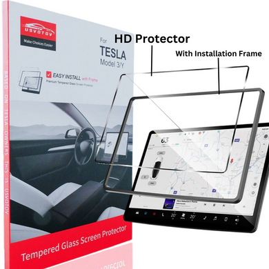 [Tech For Tesla][Self-Installation Kit] Tesla Model 3 & Y Centre Control PC Touchscreen 9H Tempered Glass Protector - Polar Tech Australia