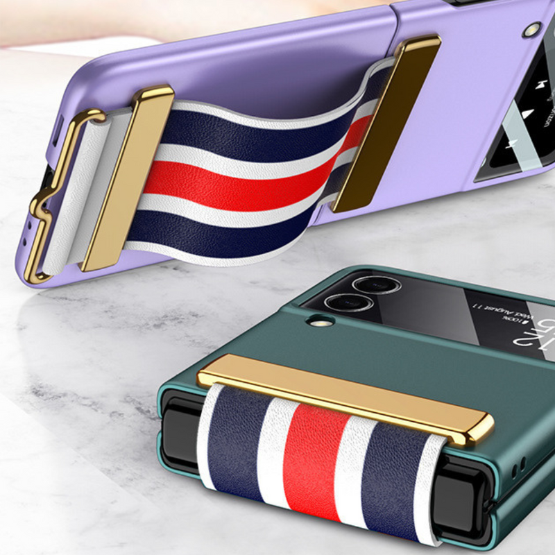 Load image into Gallery viewer, Samsung Galaxy Z Flip 3 5G (SM-F711) Full Protection Fashion Stand Case With Built-in Strap - Polar Tech Australia
