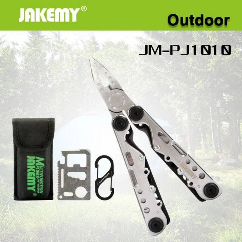 Cargue la imagen en el visor de la galería, [JM-PJ1010] Jakemy 10 in 1 Multifunctional Outdoor Camping Portable Combined Foldable Plier Knife Cutter - Polar Tech Australia
