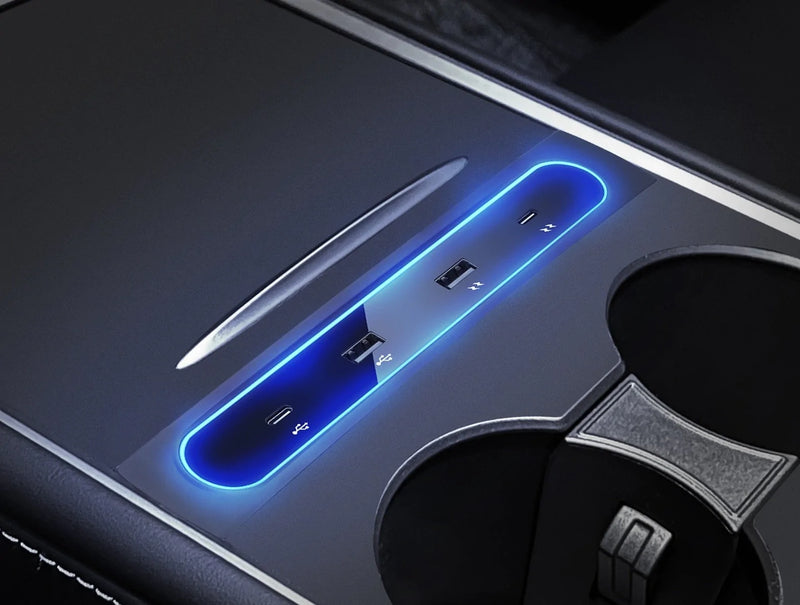Load image into Gallery viewer, [Tech For Tesla] Tesla Model 3 &amp; Y Dynamic Power USB HUB Compatible Docking Station - Polar Tech Australia
