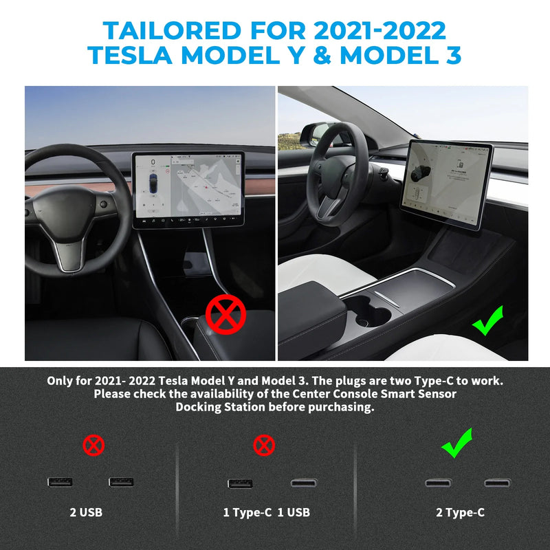 Load image into Gallery viewer, [Tech For Tesla] Tesla Model 3 &amp; Y Dynamic Power USB HUB Compatible Docking Station - Polar Tech Australia

