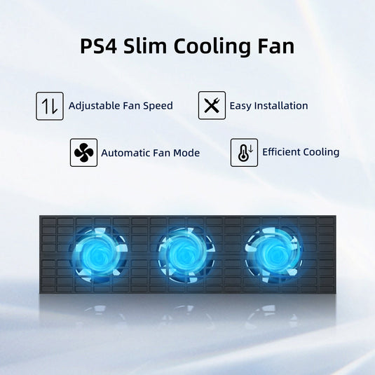 PS4 Slim Gaming Console Intelligent Cooling Fan - Polar Tech Australia
