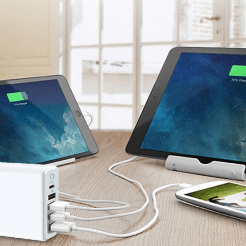 Load image into Gallery viewer, Qualcomm QC 3.0 60W 5 Ports Universal Phone &amp; Tablet USB &amp; Type-C Desktop Wall Charge Station Adapter 1.6M Length  (AU Plug) - Polar Tech Australia
