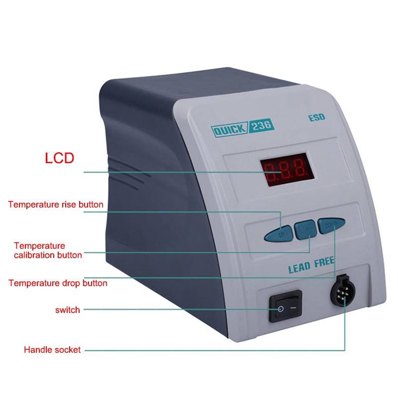 Cargue la imagen en el visor de la galería, QUICK 236 Anti-static Intellgent Lead Free Soldering Station - Polar Tech Australia
