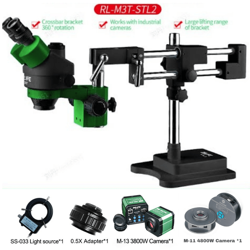 Load image into Gallery viewer, RELIFE 0.7x - 4.5x Trinocular HD Stereo 360 Degree Rotation Microscope Mobile Phone PCB Motherboard Repair Tool (RELIFE RL-M3-STL2) - Polar Tech Australia
