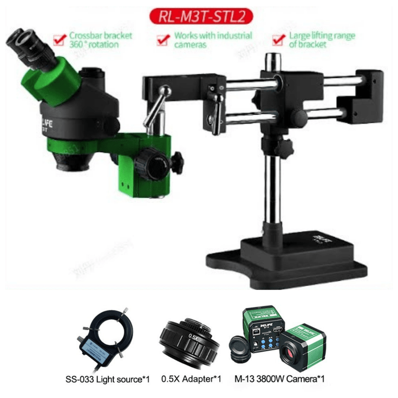 Load image into Gallery viewer, RELIFE 0.7x - 4.5x Trinocular HD Stereo 360 Degree Rotation Microscope Mobile Phone PCB Motherboard Repair Tool (RELIFE RL-M3-STL2) - Polar Tech Australia
