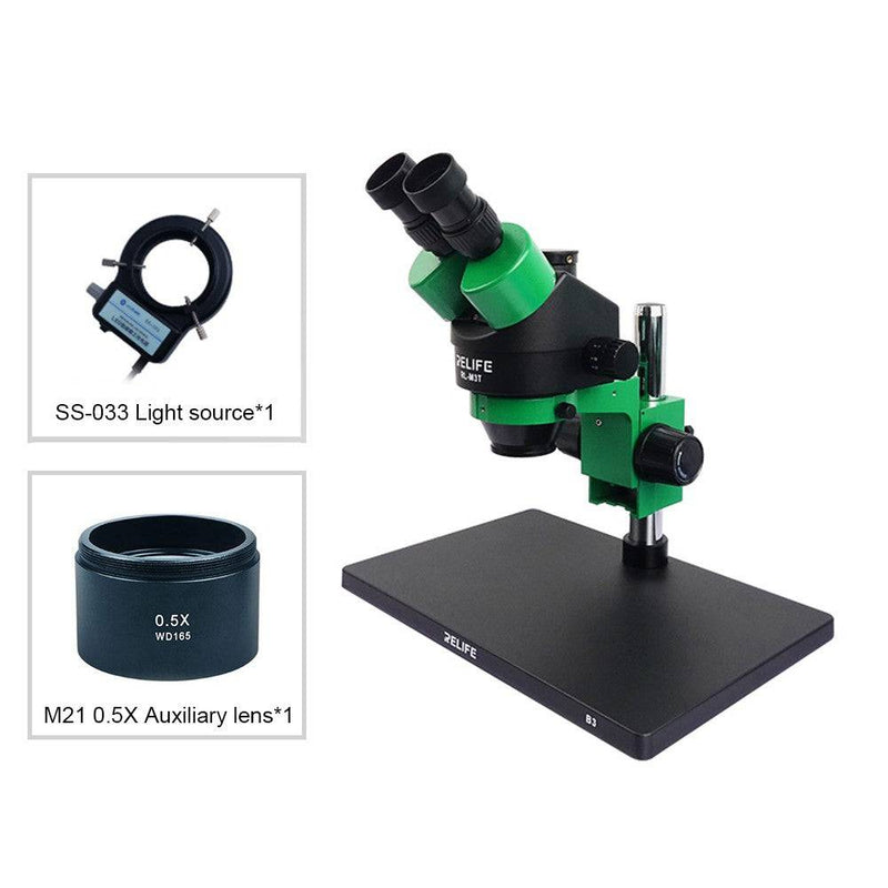 Load image into Gallery viewer, RELIFE 0.7x - 4.5x Trinocular HD Stereo Microscope (With Large Operation Base) Mobile Phone PCB Motherboard Repair Tool (RL-M3T-B3) - Polar Tech Australia
