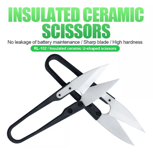 [RL-102] SUNSHINE Relife Insulated Ceramic Anti-Statics U-Scissors Cutter Sizzer - Polar Tech Australia