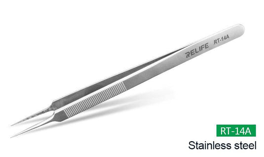 [RT-14A] [Extra Long] Relife Stainless Steel Precision Tweezer (Straight Tip) - Polar Tech Australia