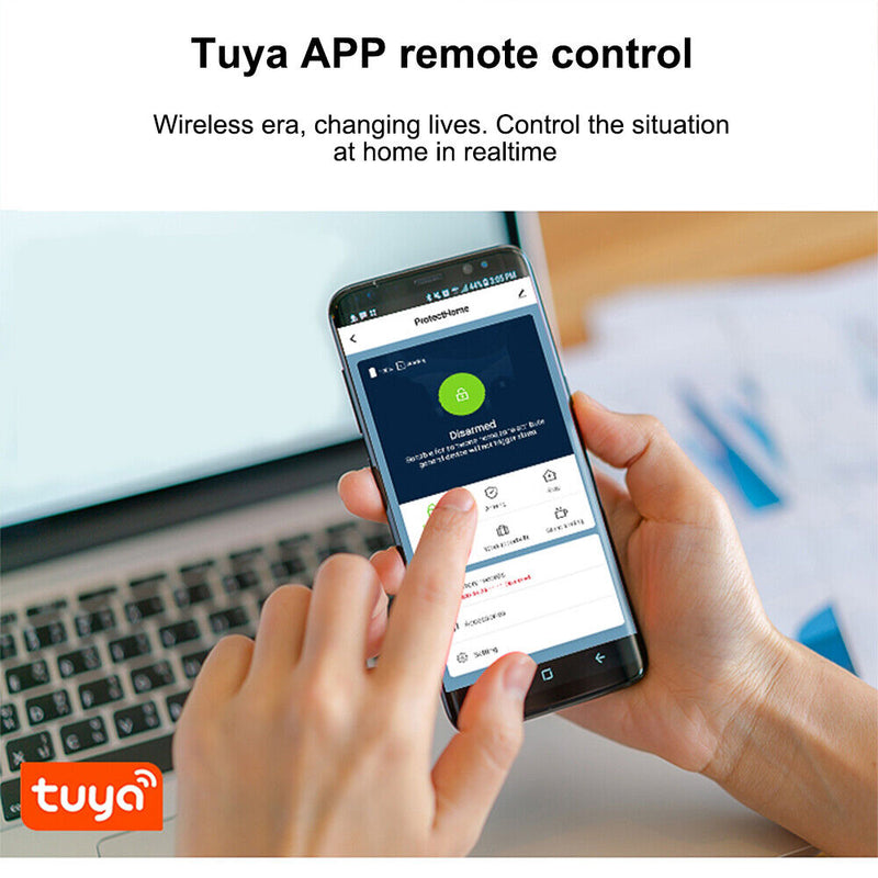 Cargue la imagen en el visor de la galería, [TUYA Smart Home][A01 Kit] Tuya WiFi+GSM+GPRS Wireless Home Security PIR SOS Alarm System Set - Polar Tech Australia
