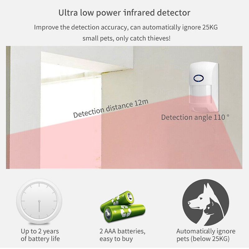 Load image into Gallery viewer, [A02] Pet Friendly Wireless WIFI Battery Powered Infrared Detector PIR Sensor For A01 TUYA Alarm System - Polar Tech Australia
