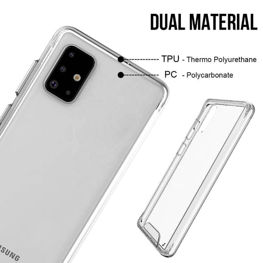 Samsung Galaxy A42 5G SPACE Transparent Rugged Clear Shockproof Case Cover - Polar Tech Australia