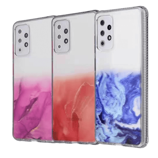 Samsung Galaxy A72 4G/5G TPU Transparent Cloud Paint Soft Rubber Case - Polar Tech Australia