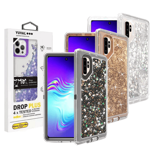 Samsung Galaxy Note 10/Note 10 Plus Glitter Clear Transparent Liquid Sand Watering Case - Polar Tech Australia