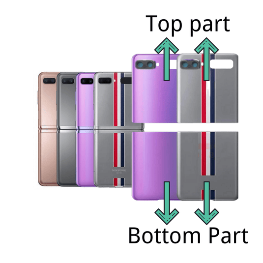 Samsung Galaxy Z Flip Back Rear Glass Battery Cover With Camera Lens - Polar Tech Australia