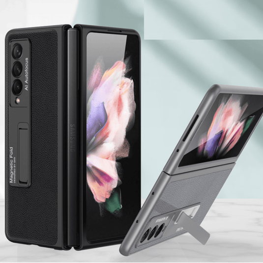 Samsung Galaxy Z Fold 3 5G Fashion Smart Magnetic Stand Leather Cover Case - Polar Tech Australia