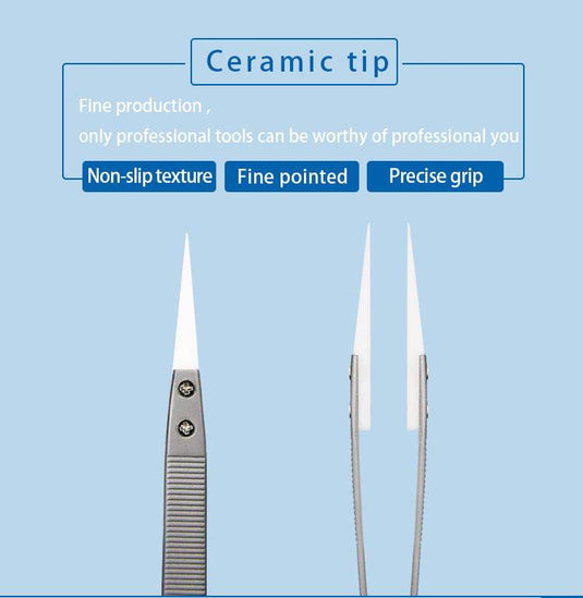 [SC-11A] SUNSHINE Jump Wire Precision Anti-Static Ceramics Tweezers - Polar Tech Australia