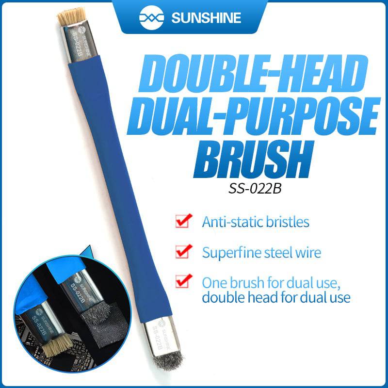 Load image into Gallery viewer, [SS-022] SUNSHINE Dual Head Hard &amp; Soft Anti-Static Motherboard PCB Cleaning Brush - Polar Tech Australia
