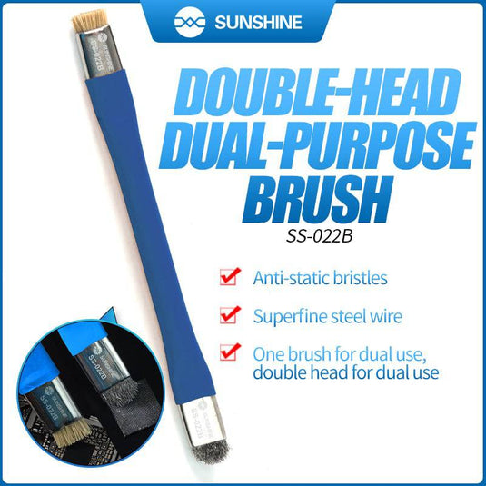 [SS-022] SUNSHINE Dual Head Hard & Soft Anti-Static Motherboard PCB Cleaning Brush - Polar Tech Australia