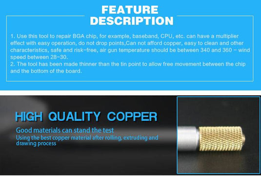 [SS-101A] SUNSHINE 28-in-1 BGA IC Chip Mainboard Repair CPU Removal Blade - Polar Tech Australia