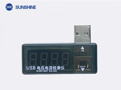 [SS-302] Sunshine USB Multifunction Digital Meter Tester With Display Screen Voltage/Current/Power Capacity Meter - Polar Tech Australia